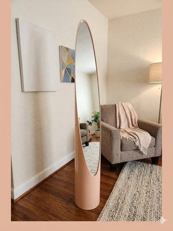 Vloerspiegel- Lipstick - Hout, PVC