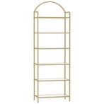 Nieuwe Design Vitrinekast met Gouden Frame en Gehard Glas, Verzenden, Nieuw