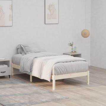 vidaXL Bedframe zonder matras massief grenenhout 100x190 cm, 100 cm, Eenpersoons, Bruin, Verzenden