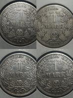 Duitsland, keizerrijk 1 Mark 4x 1873/1875 (Zonder, Postzegels en Munten