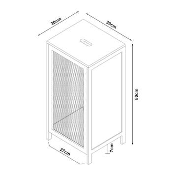 Wasmand Tervola met deksel 80x30x30 cm [en.casa], Huis en Inrichting, Verzenden, Nieuw