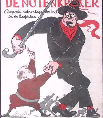 Verbod op colportage op spotprent (lijst optie, Lithos), Verzenden