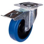 Zwenkwiel heavy + rem 160mm blauw model, Verzenden, Nieuw