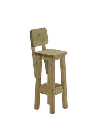 Talen Barkruk 83 cm Met Rugleuning, Nieuw