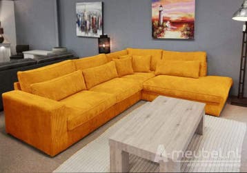 Hoekbank Ijsselstein - hoekbanken - Goud, Nieuw, 150 cm of meer, Stof, 250 tot 300 cm