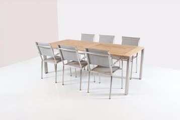 4 Seasons Outdoor Plaza tuinset ash grey met Goa tafel 220, Ophalen of Verzenden, Nieuw