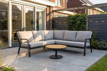 VDG Viento/Canto aluminium hoekbank loungeset - Royal, Verzenden, Nieuw, Hout, Loungeset
