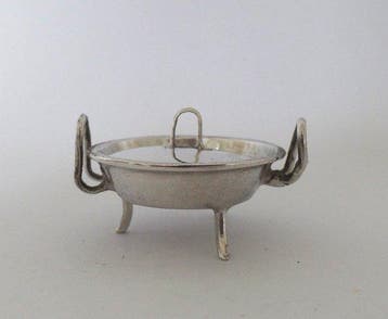 Braadpan (2) - .840 zilver - Miniatuur 18 eeuw
