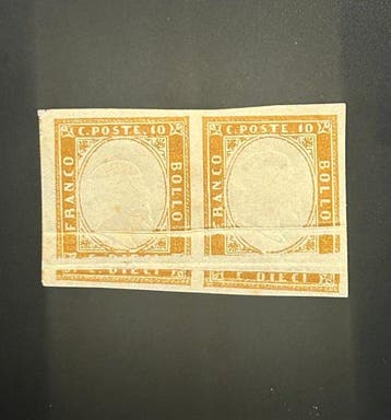 Italiaanse oude staten - Sardinië - 10 cent met, Gestempeld
