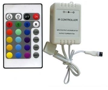 24-key LED IR controller RGB - 5 tot 24 Volt, Hobby en Vrije tijd, Elektronica-componenten, Ophalen of Verzenden, Nieuw