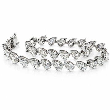 Armband - 14 karaat Witgoud - 10.24ct. tw. Diamant, Nieuw