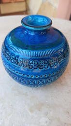 Bitossi - Beeldje - Vaso sferico in ceramica smaltata blu -