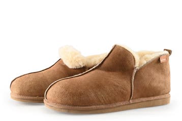 Shepherd Of Sweden Pantoffels in maat 45 Cognac, Verzenden, Zo goed als nieuw, Pantoffels of Sloffen, Overige kleuren