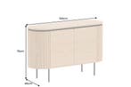 Dressoir ATELIER 120 cm, natuurlijke eikenhoutlook met, Ophalen of Verzenden, Nieuw