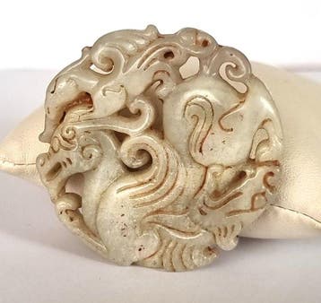 Imperiale amulet – Triade van Chilong-draken – Hemelse