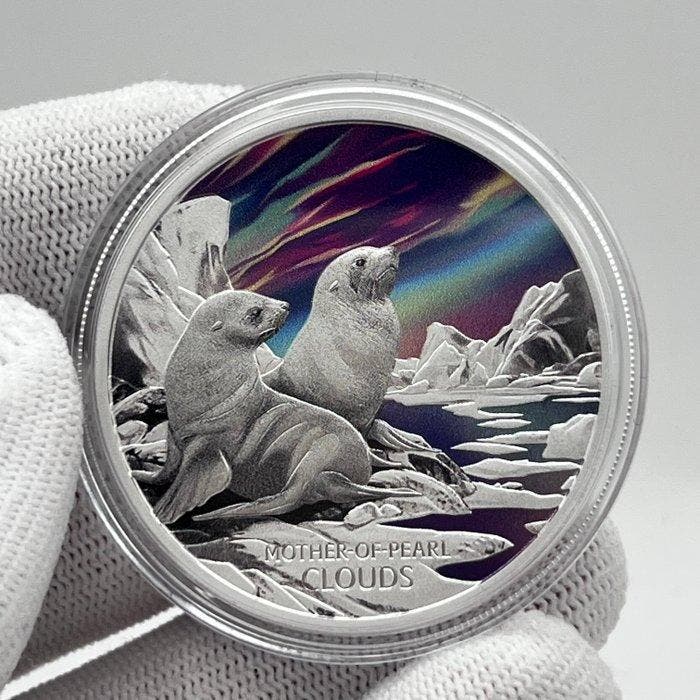 Niue. 1 Dollar 2025 – Mother of Pearl Clouds – 1 oz Silver, Postzegels en Munten, Munten | Europa | Niet-Euromunten
