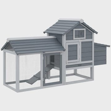 PawHut Kippenhok Cottage met Verhoogd Frame - 150.5x54x87 cm, Verzenden, Nieuw