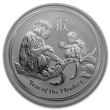 Lunar II - Year of the Monkey - 1 oz 2016 (300.000 oplage), Verzenden, Losse munt, Zilver