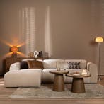 50% Korting: Hoekbank Maine chenille stof beige links, Ophalen, Zo goed als nieuw, Scandinavisch, Vintage, Modern