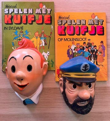 Kuifje - 4 Spelboeken en maskers - Spelen met Kuifje en, Nieuw