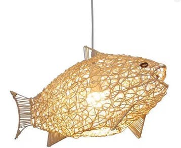 Nordic Bamboe Hanglamp – Handgevlochten Modern Design LED, Verzenden, Nieuw