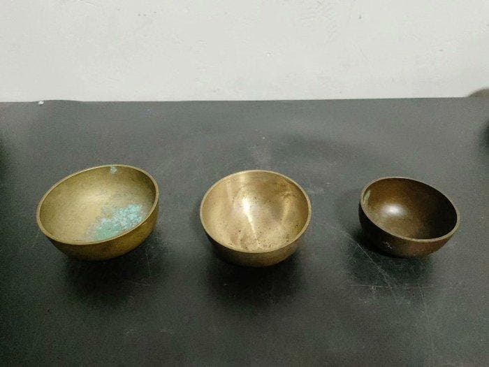 Klankschaal (3) - Messing - 1940-1950 - Thadobati Cups, Muziek en Instrumenten, Blaasinstrumenten | Blokfluiten