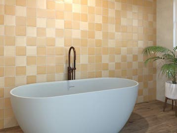 Wandtegel Ragno Sense Mustard Handvorm Beige Mat 13x13, Keramiek, Nieuw, Minder dan 20 cm, 10 m² of meer