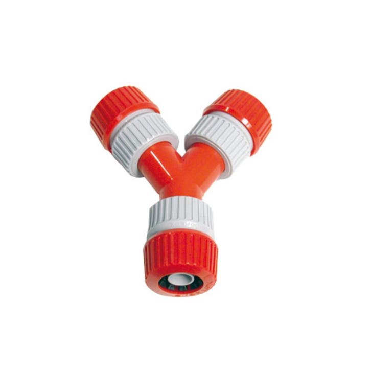 Talen Tools Y-Vertakking met Slanghouders - PVC - Voor Tu..., Tuin en Terras, Tuinslangen, Nieuw, Ophalen of Verzenden