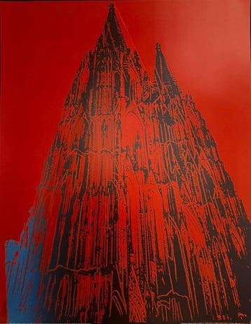Andy Warhol - “Kölner Dom / Cologne Cathedral (red), 1985”.
