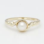 Ring - 14 karaat Geel goud - Parel, Nieuw