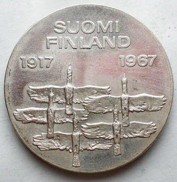 Finland. 10 Markkaa 1967 (Zonder minimumprijs)