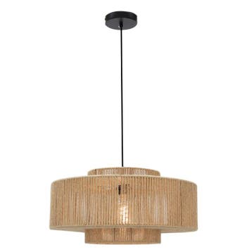 Japandi hanglamp bruin, Selena, Ophalen of Verzenden, Nieuw, Metaal, Japandi