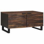 vidaXL Salontafel Walnotenhout 80 x 50 x 40 cm Bewerkt hout, Verzenden, Nieuw, 50 tot 100 cm, Minder dan 50 cm