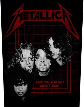 Metallica - Bang That Head - Rugpatch officiële merchandise, Ophalen of Verzenden, Nieuw, Kleding