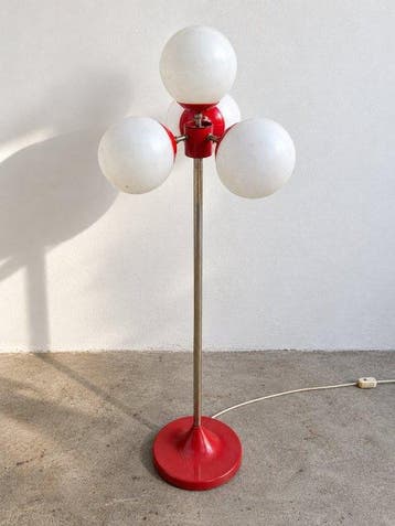 Staande lamp - Glas, Metaal - Space Age-lamp uit de jaren