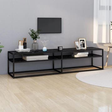 vidaXL Tv-meubel 180x40x40,5 cm gehard glas, Verzenden, 150 tot 200 cm, Nieuw, Glas