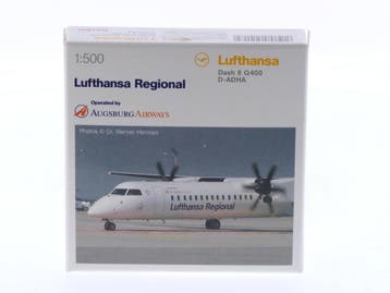 Schaal 1:500 Herpa 510172 Lufthansa Regional Dash 8 Q400..., Ophalen of Verzenden, Zo goed als nieuw