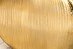 Handgemaakte vaas ORIENT L 50cm goud metaal gehamerd design, Ophalen of Verzenden, Nieuw