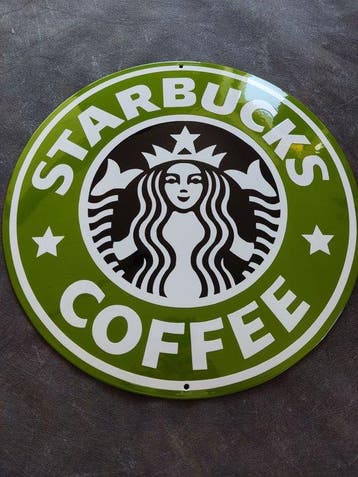 Starbucks - Coffee Starbucks Cafe enamel sign Emailschild