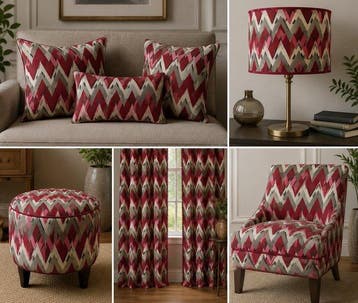 Elegant gobelinweefsel met een volledig all-over geometrisch