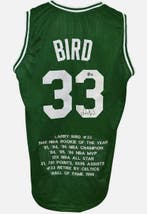 NBA - Larry Bird - Groene Aangepaste Basketbalstatistieken, Nieuw