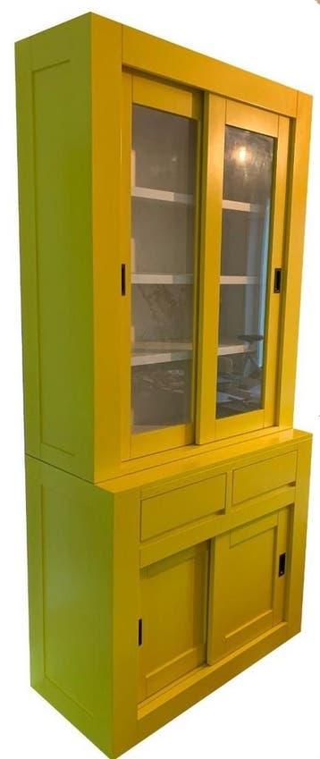 Buffetkast geel design soft close 100cm, Huis en Inrichting, Kasten | Buffetkasten, Ophalen of Verzenden, Nieuw