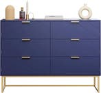 UEV Commode met 6 laden, 100 cm, opbergkast, lijnmotief, ele, Verzenden, Zo goed als nieuw