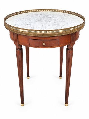 Bouillotte tafel - Verguld messing - Louis XVI-stijl