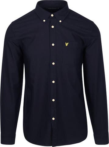 Lyle & Scott Shirt Plain Oxford Navy maat M Heren, Verzenden, Nieuw, Blauw, Lyle and Scott