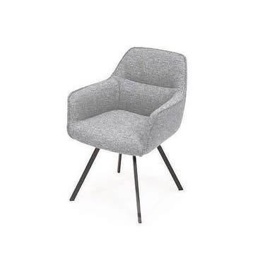 Eetkamerstoel Leo - eetkamerstoelen - Zilver, Huis en Inrichting, Stoelen, Nieuw, Stof