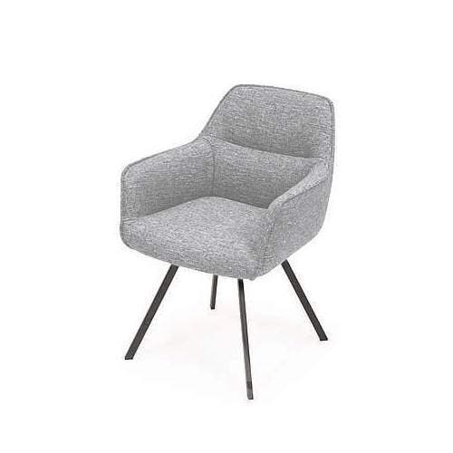 Eetkamerstoel Leo - eetkamerstoelen - Zilver, Huis en Inrichting, Stoelen, Nieuw, Stof