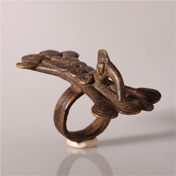 Ring - Burkina Faso - Bobofing bronzen ring vogel (Zonder