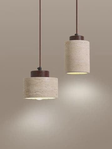 Luxe Travertin Hanglamp in Japanse Stijl - Sfeervolle Verlic, Verzenden, Nieuw