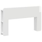 vidaXL Hoofdeinde kas met opslag Wit Bewerkt hout, Verzenden, Nieuw, Wit, Hout